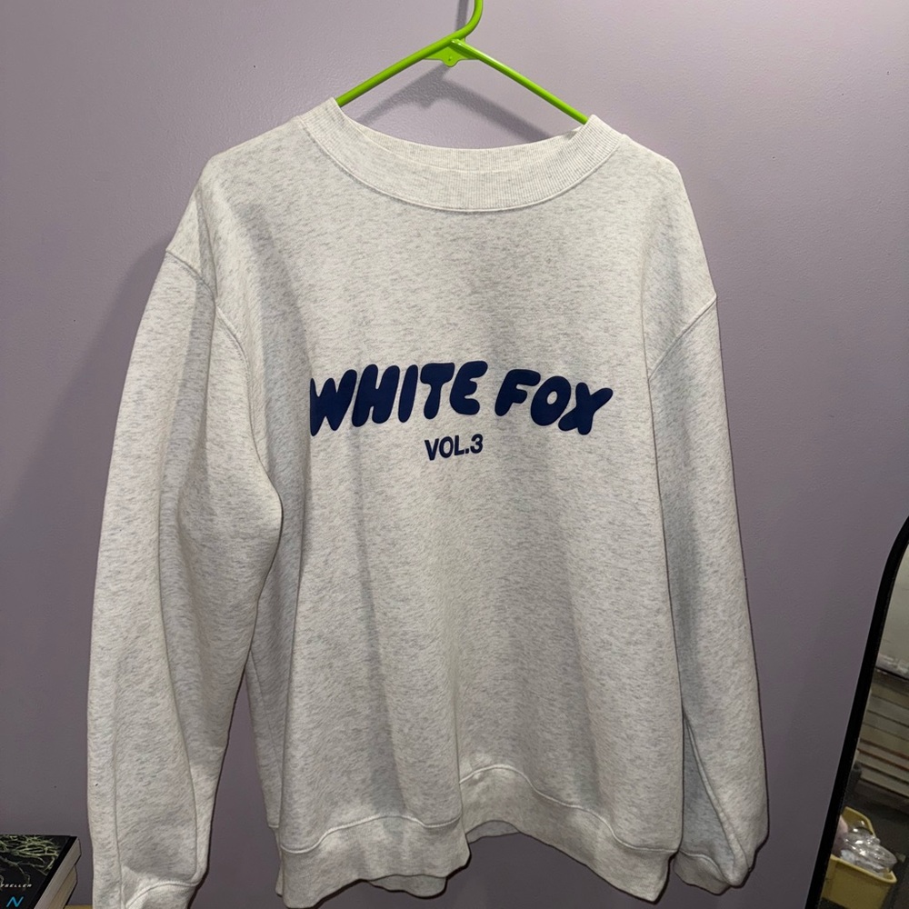 White Fox Boutique Gray Crew Neck Sweater